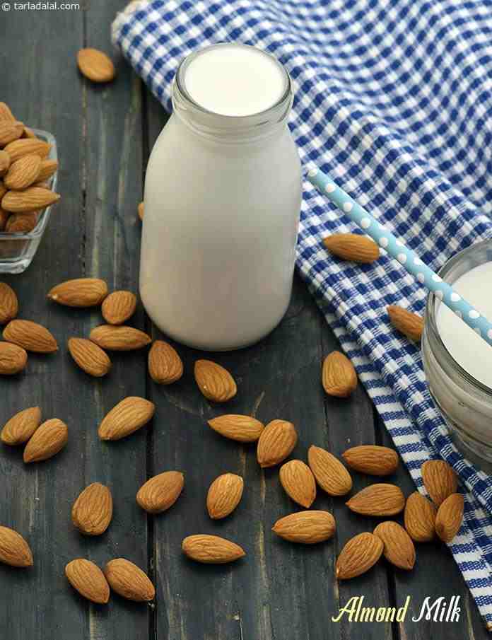Almond Milk, Homemade Pure Almond Milk recipe In Gujarati