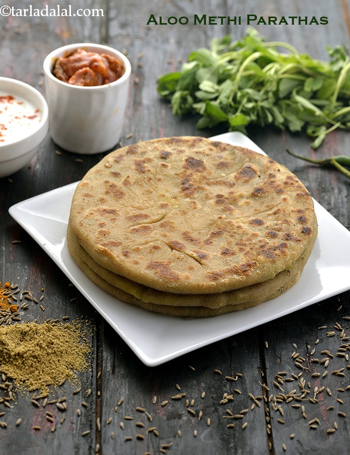 Aloo Methi Parathas recipe In Gujarati