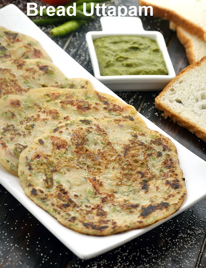 Bread Uttapam, Instant Bread Dosa recipe In Gujarati