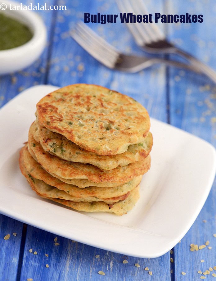 Bulgur Wheat Pancakes,  Dalia Chilla recipe In Gujarati