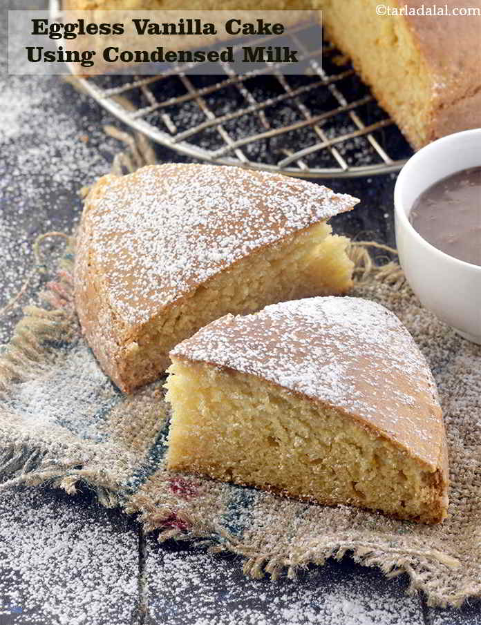 Eggless Vanilla Cake Using Condensed Milk ( Cakes and Pastries) recipe In Gujarati