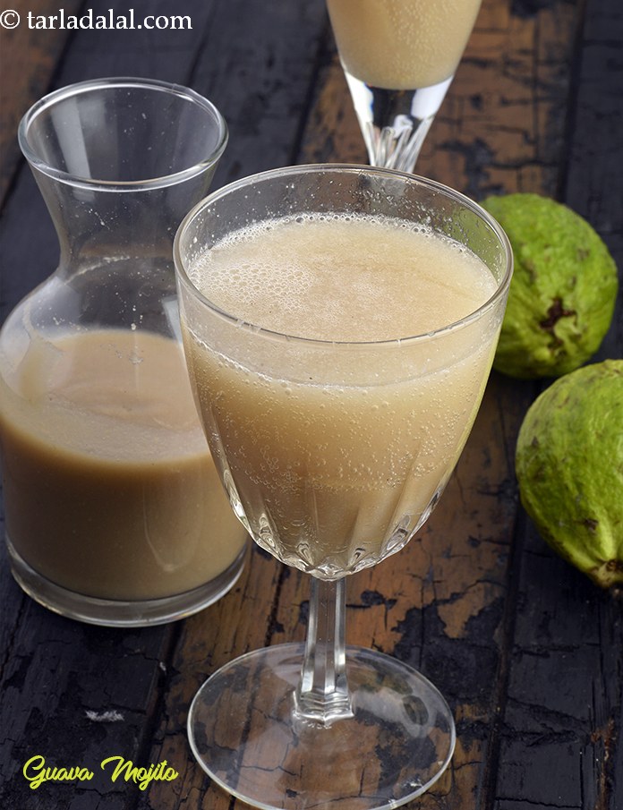 Guava Mojito, Indian Style Virgin Guava Mojito recipe In Gujarati