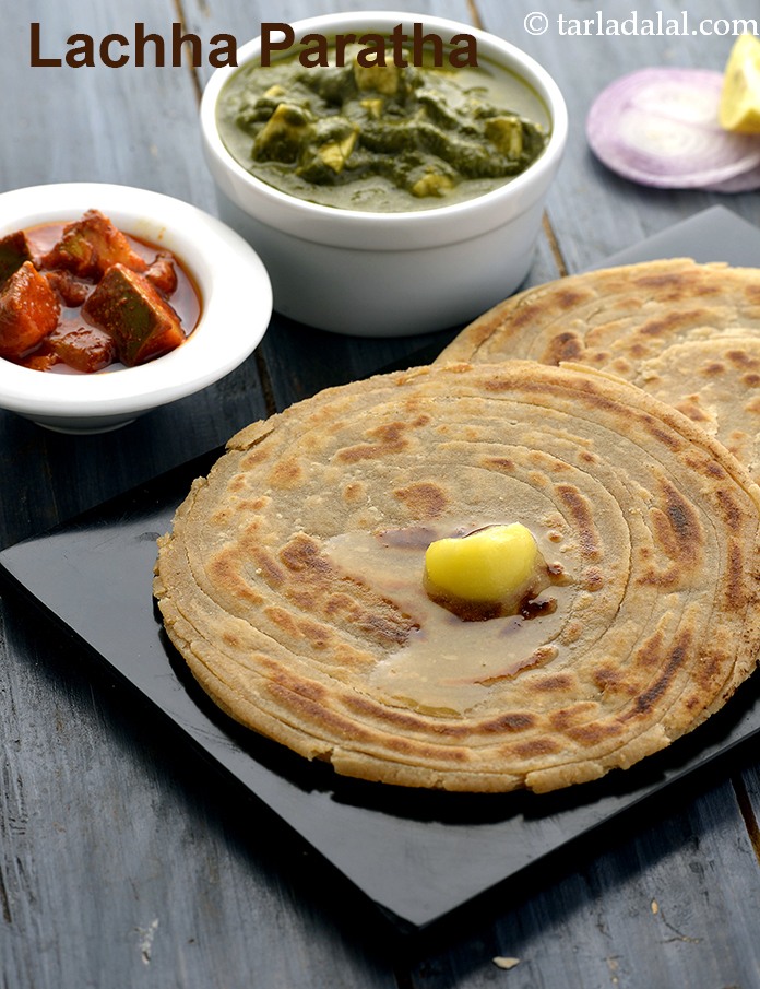 Lachha Paratha, How To Make Lachha Paratha recipe In Gujarati