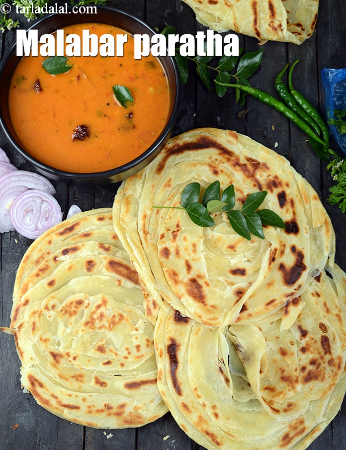 Malabar Paratha, Kerala Parotta recipe In Gujarati