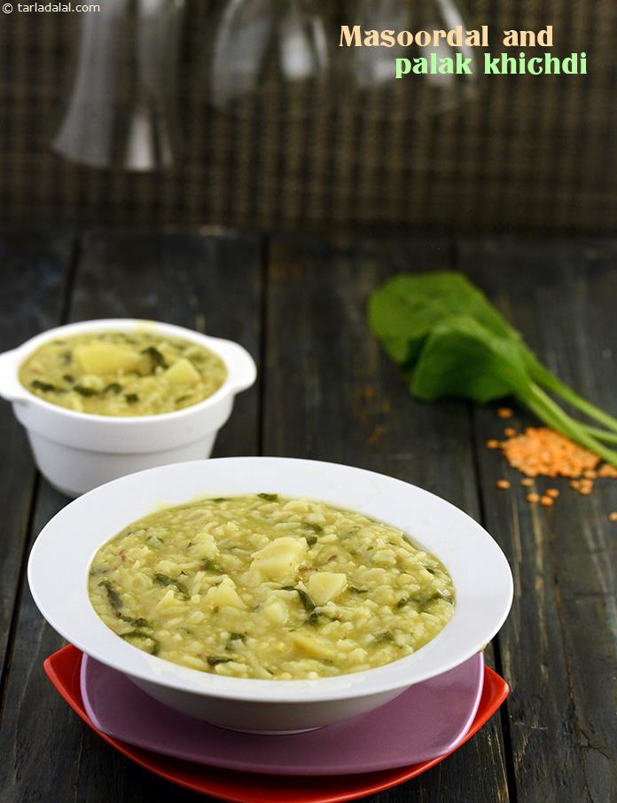 Masoor Dal and Palak Khichdi recipe In Gujarati