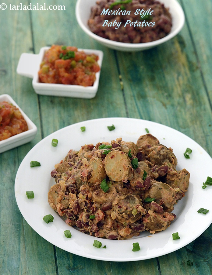Mexican Style Baby Potatoes recipe In Gujarati