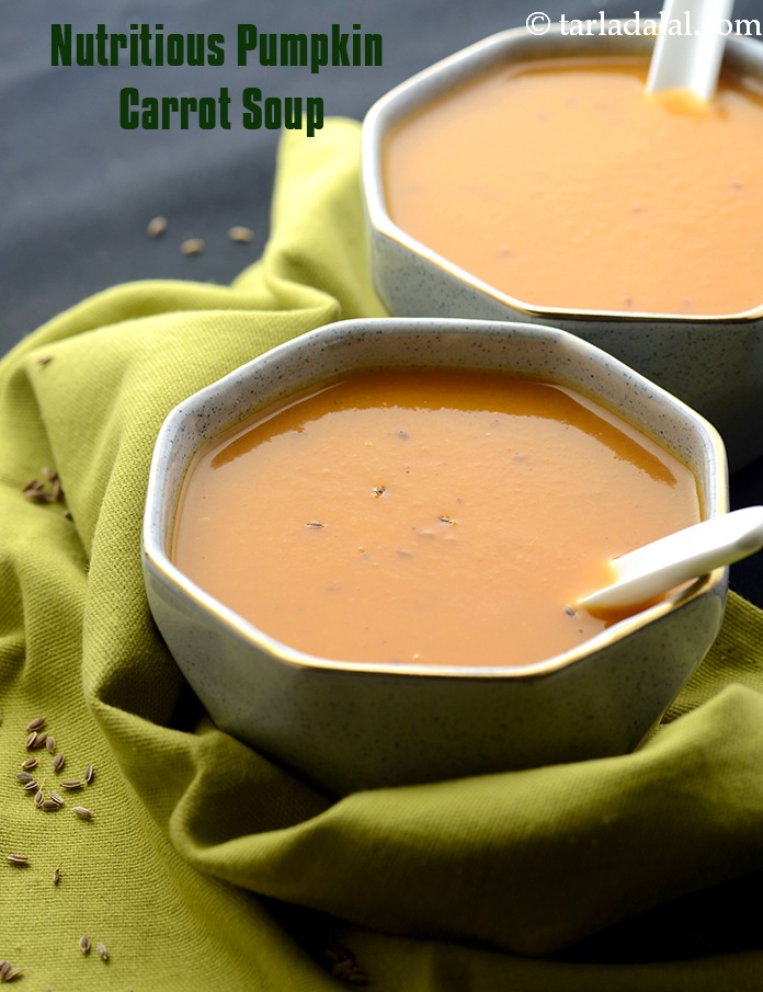 Nutritious Pumpkin Carrot Soup recipe In Gujarati