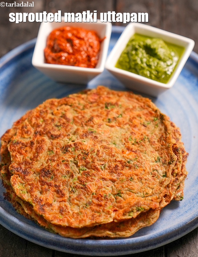 Sprouted Matki Uttapam recipe In Gujarati