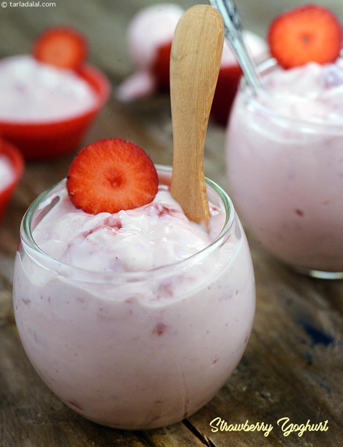Strawberry Yoghurt ( Healthy Heart) recipe In Gujarati