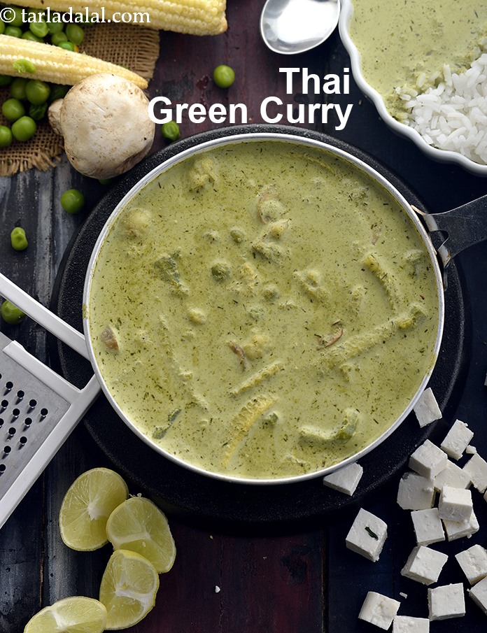 Thai Green Curry, Veg Thai Green Curry recipe In Gujarati
