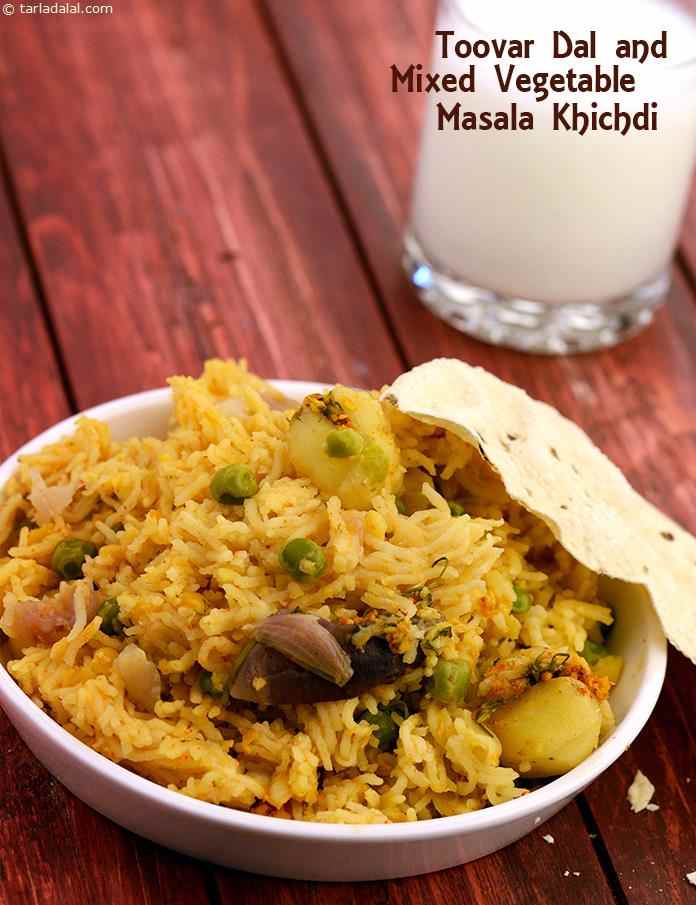 Toovar Dal and Mixed Vegetable Masala Khichdi recipe In Gujarati