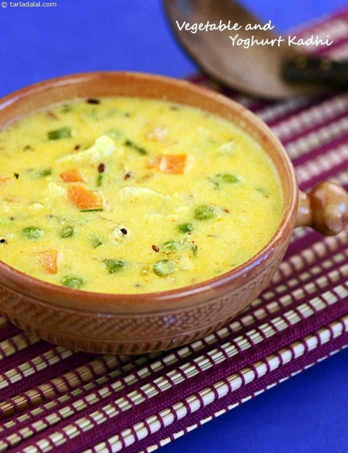 Vegetable and Yoghurt Kadhi recipe In Gujarati