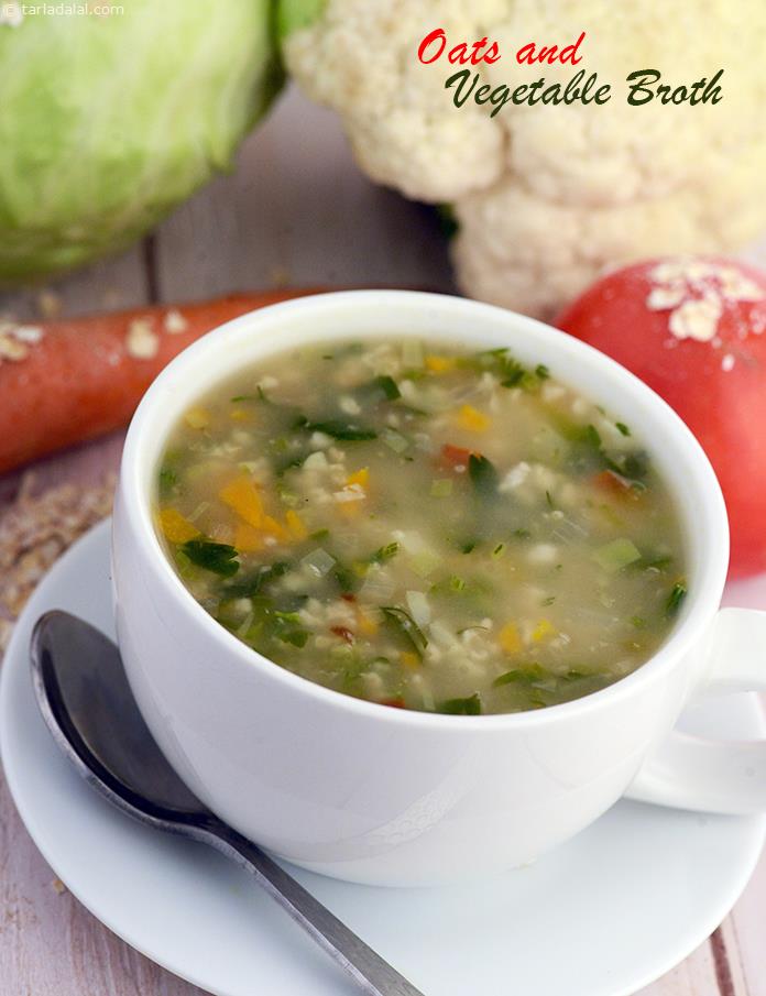 ओट्स एण्ड वेजिटेबल ब्रोथ रेसिपी | वेजिटेबल ओट्स सूप | ओट्स सूप | ओट्स के साथ वेजिटेबल का सूप 
