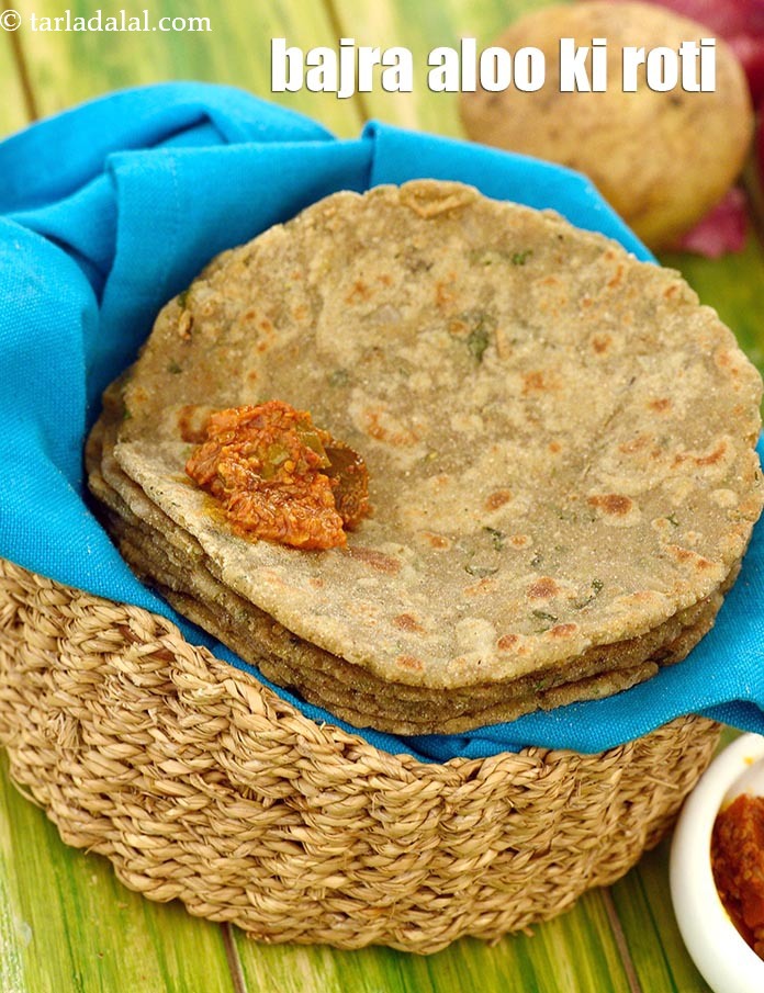 Bajra Aloo ki Roti recipe In Gujarati