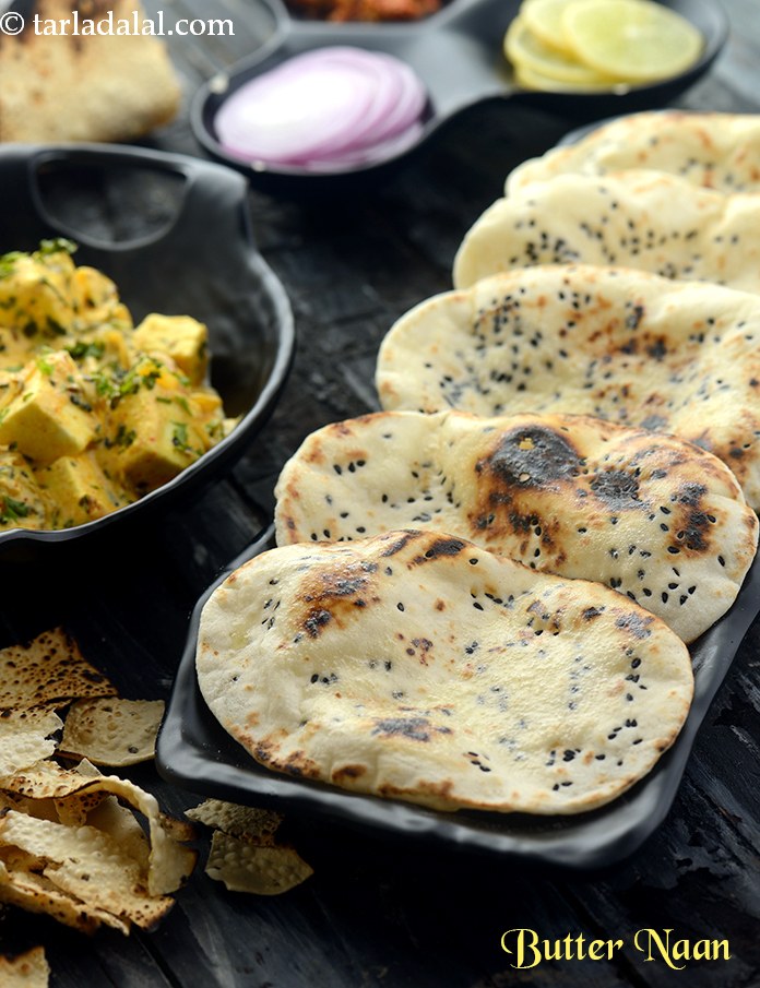 Butter Naan, How To Make Butter Naan recipe In Gujarati