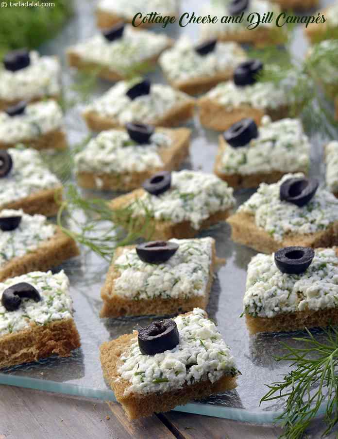 Cottage Cheese And Dill Canapes Recipe Sandwich Recipes