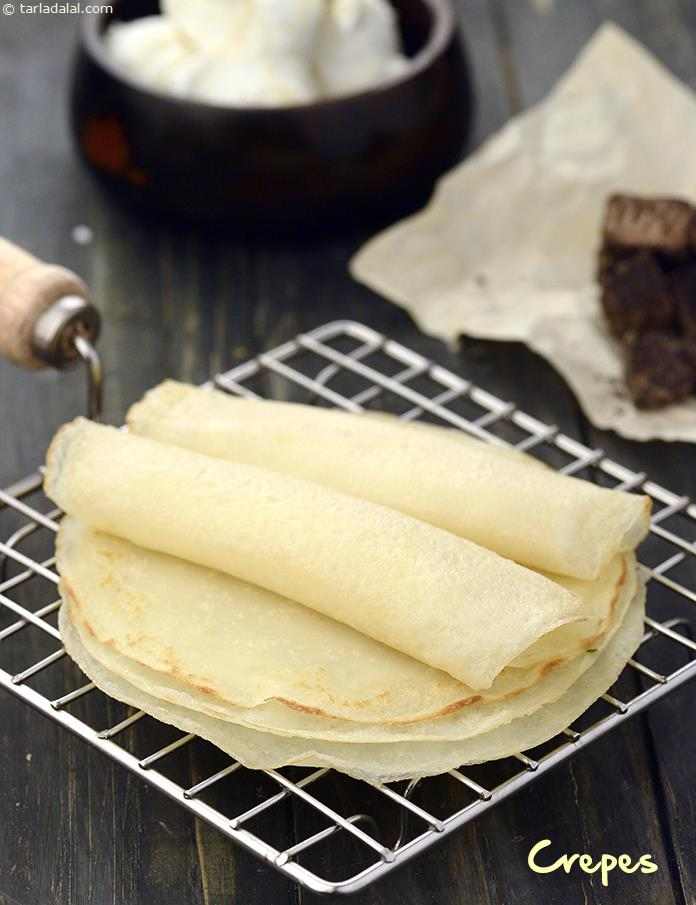 Crêpes, Eggless Sweet Crêpes for Dessert recipe In Gujarati