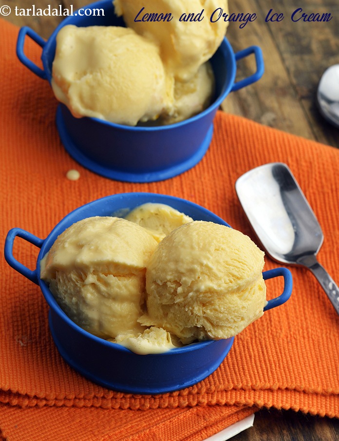 Lemon and Orange Ice Cream recipe In Gujarati