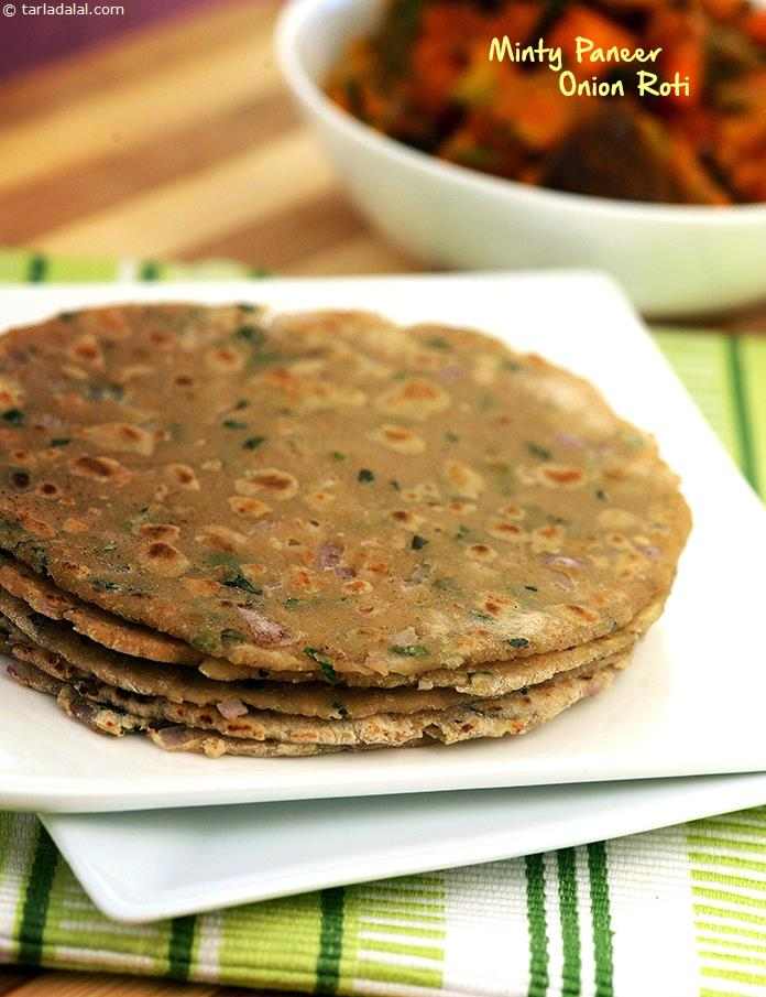 Minty Paneer Onion Roti recipe In Gujarati