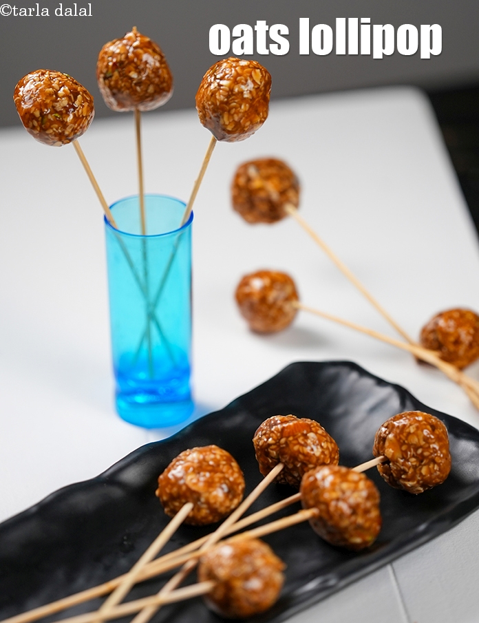 Oats Lollipop ( Finger Foods for Kids ) recipe In Gujarati