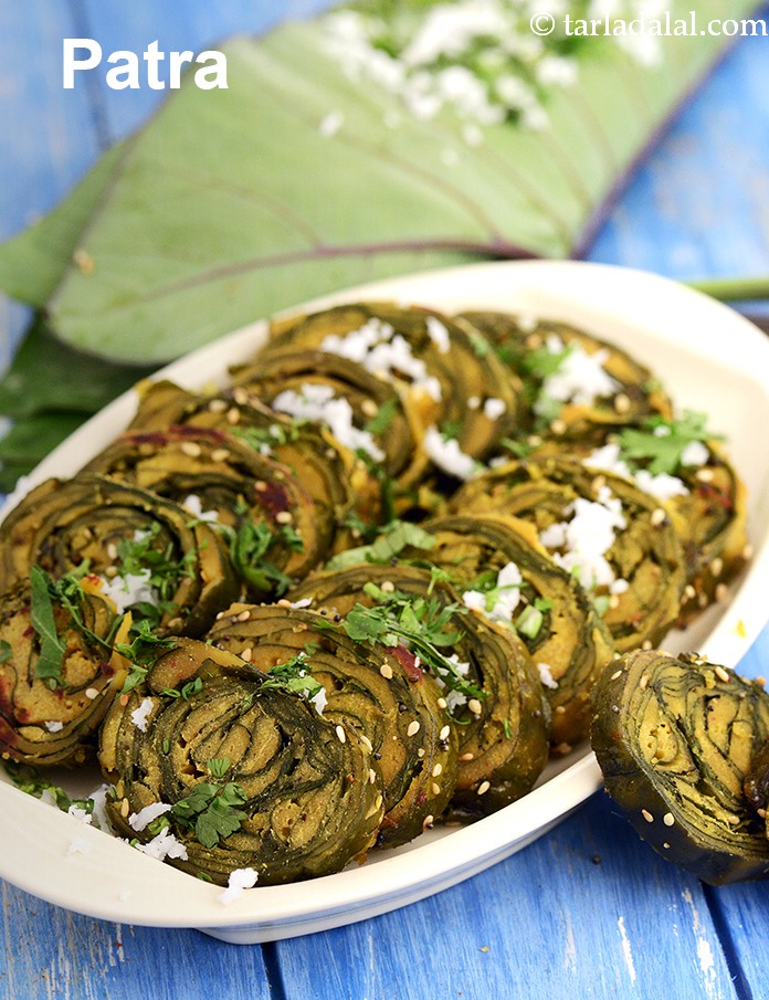 Patra, Gujarati Patra, Alu Vadi recipe In Gujarati