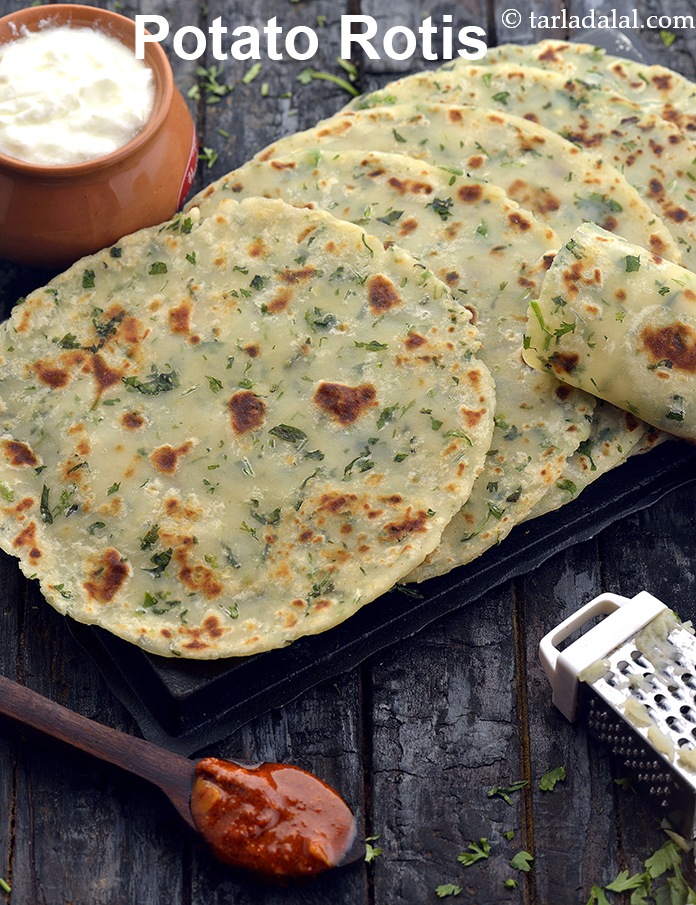 Potato Rotis recipe In Gujarati