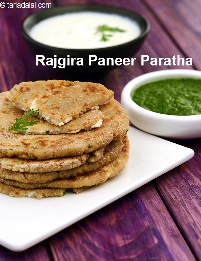 Rajgira Paneer Paratha (  Faraal Recipe) In Gujarati