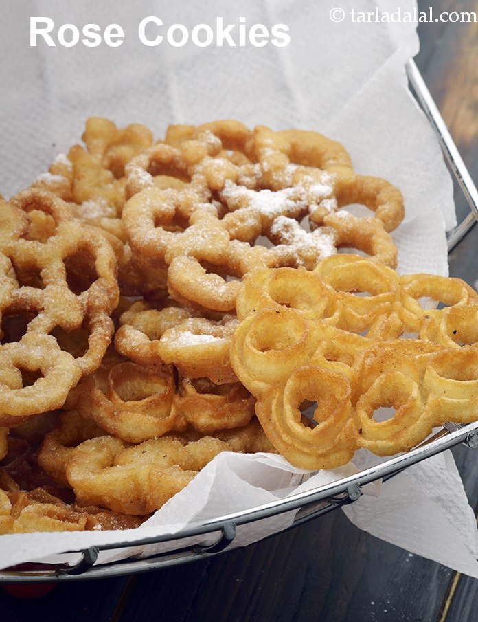 Rose Cookies, Achappam recipe In Gujarati