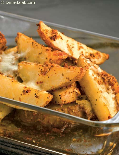 Spicy Cheese And Herb Potato Wedges Recipe Potatoe Recipes