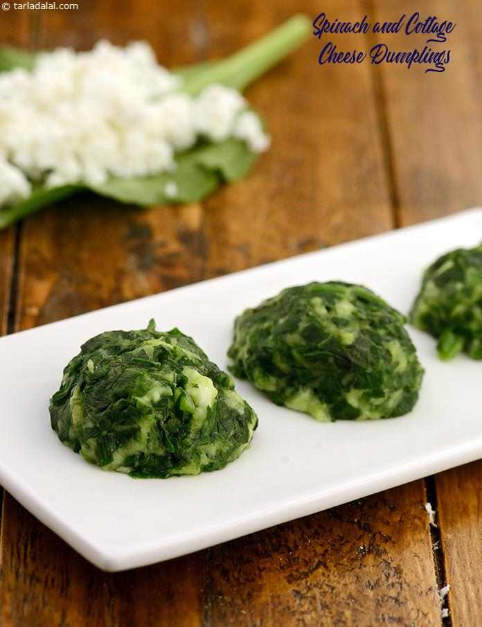 Spinach And Cottage Cheese Dumplings Recipe Saatvik Recipes