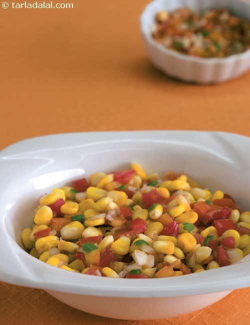 Steamed Corn with Tomato Salsa recipe In Gujarati