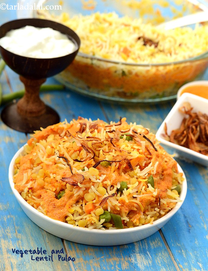 Vegetable and Lentil Pulao recipe In Gujarati