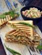 Cabbage, Carrot and Paneer Grilled Sandwich in Hindi