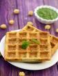 Chick Pea and Mint Waffle in Hindi