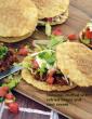 Tostadas Stuffed with Refried Beans and Sour Cream in Hindi