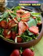 Strawberry Baby Spinach Salad, Indian Style in Gujarati
