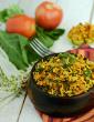 Moong Sprouts, Tomato and Spinach Rice in Hindi
